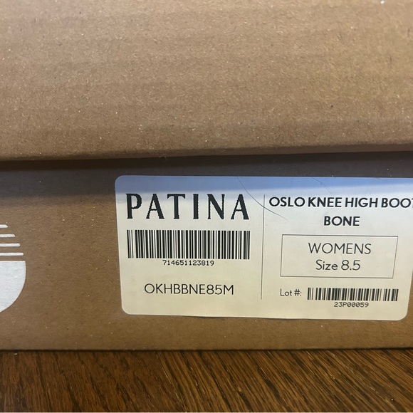 Brand New Knee High Retro Leather Boot in Bone from Portland Leather Patina - Picture 8 of 8